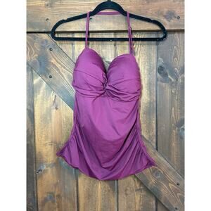 NWT Anna Cole Women's XL Twist Front Bandeaukini Swim Top